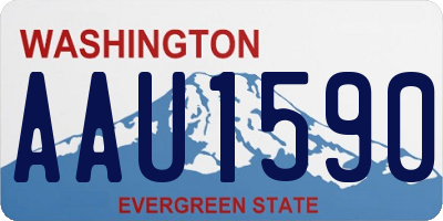 WA license plate AAU1590
