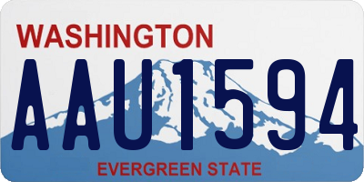 WA license plate AAU1594