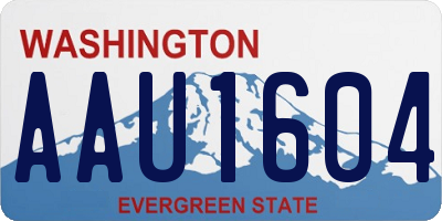WA license plate AAU1604