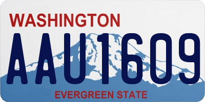 WA license plate AAU1609
