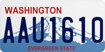 WA license plate AAU1610