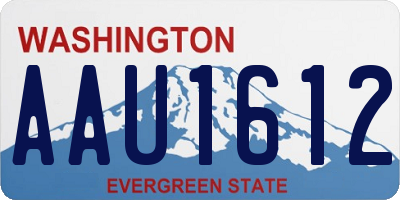 WA license plate AAU1612