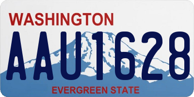 WA license plate AAU1628