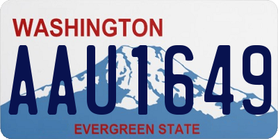 WA license plate AAU1649