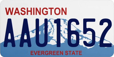 WA license plate AAU1652