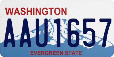 WA license plate AAU1657