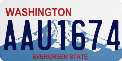 WA license plate AAU1674