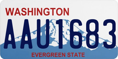 WA license plate AAU1683