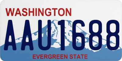WA license plate AAU1688