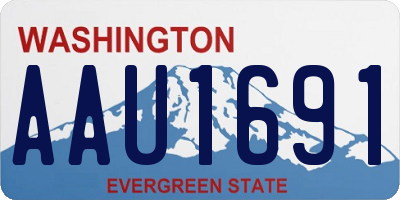 WA license plate AAU1691