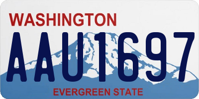 WA license plate AAU1697