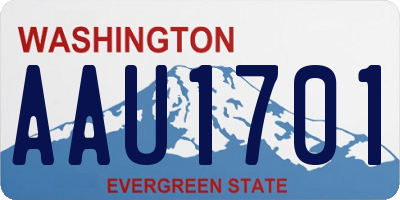 WA license plate AAU1701