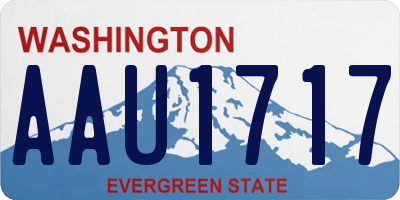 WA license plate AAU1717