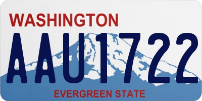 WA license plate AAU1722