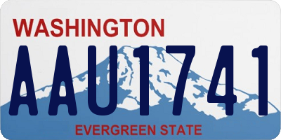 WA license plate AAU1741