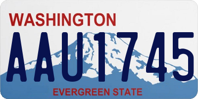 WA license plate AAU1745