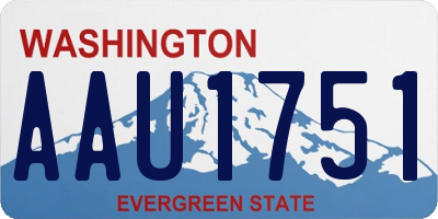 WA license plate AAU1751