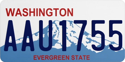 WA license plate AAU1755