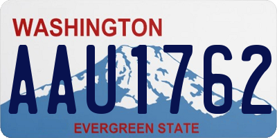 WA license plate AAU1762