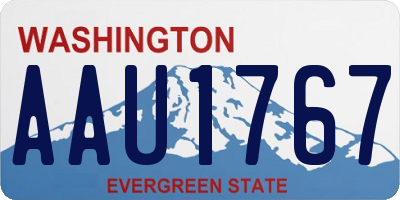 WA license plate AAU1767