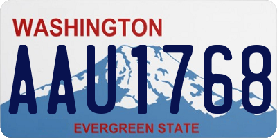 WA license plate AAU1768
