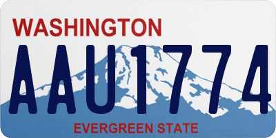 WA license plate AAU1774