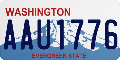 WA license plate AAU1776