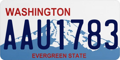 WA license plate AAU1783