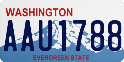 WA license plate AAU1788