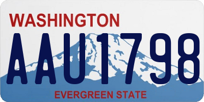 WA license plate AAU1798