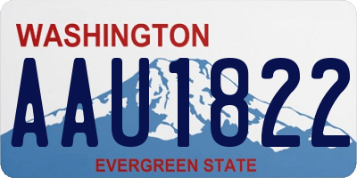 WA license plate AAU1822