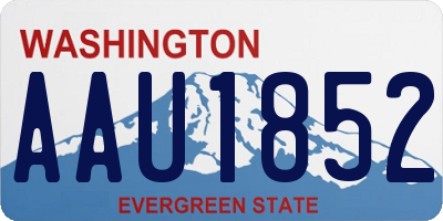WA license plate AAU1852
