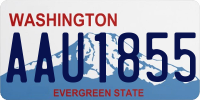 WA license plate AAU1855