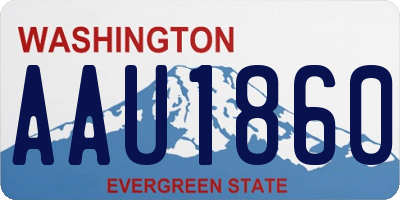 WA license plate AAU1860