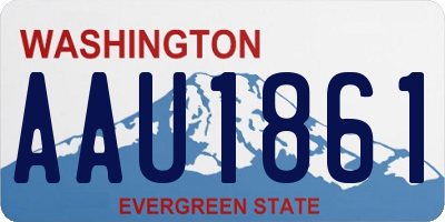 WA license plate AAU1861