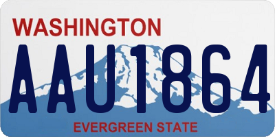 WA license plate AAU1864