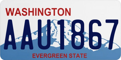 WA license plate AAU1867