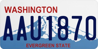 WA license plate AAU1870