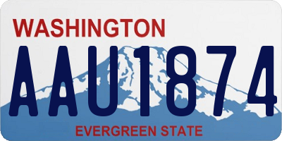 WA license plate AAU1874