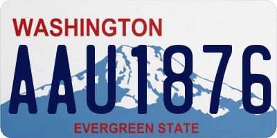 WA license plate AAU1876