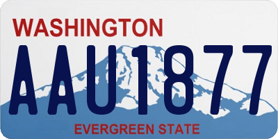 WA license plate AAU1877