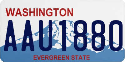 WA license plate AAU1880