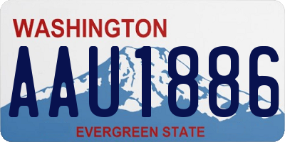 WA license plate AAU1886