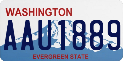 WA license plate AAU1889