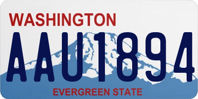 WA license plate AAU1894