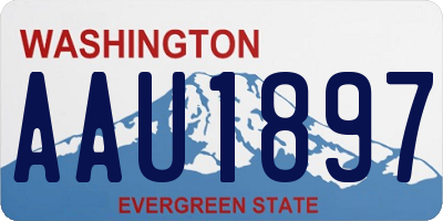 WA license plate AAU1897