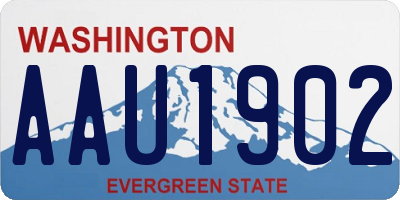 WA license plate AAU1902