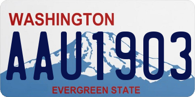 WA license plate AAU1903