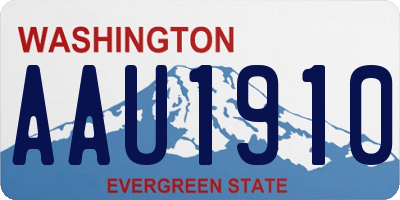 WA license plate AAU1910