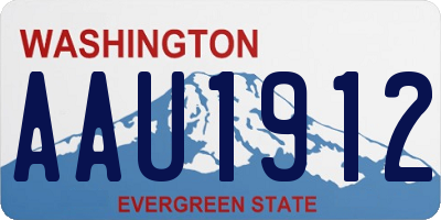 WA license plate AAU1912